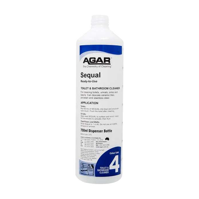 Agar Toilet & Bathroom Cleaner Spray Bottle 750ml- Sequal