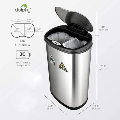 Dolphy 50L Touchless Trash Bins