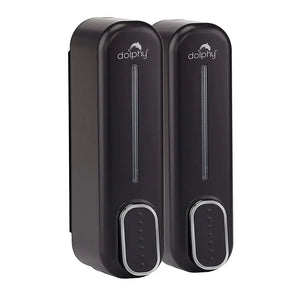 Dolphy CLASSIC Dual Soap/Shampoo Dispenser 300ml -Black/White