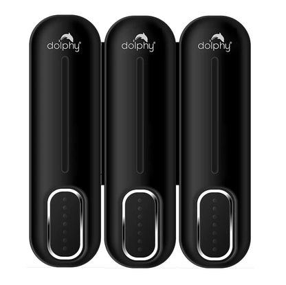 Dolphy Manual Soap Dispenser 300ml (Pack of 3) - White/Black