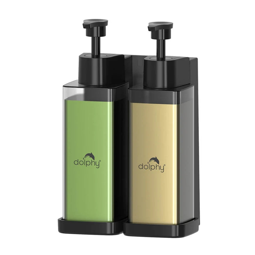 Dolphy Manual Soap Dispenser 300ml (Pack of 2) - Clear