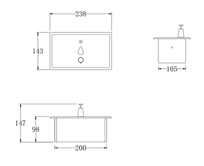 Dolphy Recessed Mounted Soap Dispenser Stainless Steel 1400 ML