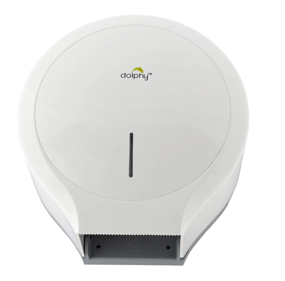 Dolphy CLASSIC Jumbo Toilet Paper Roll Dispenser - White