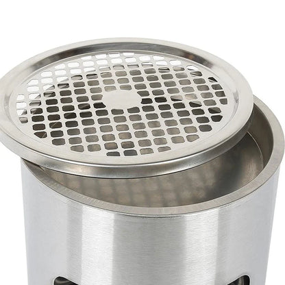 Dolphy Stainless Steel Lobby Bin With Ashtray 10L
