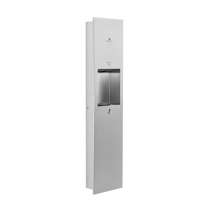 Dolphy 2 in 1 Washroom Recessed Panel - Paper Dispenser + 24L Waste Bin