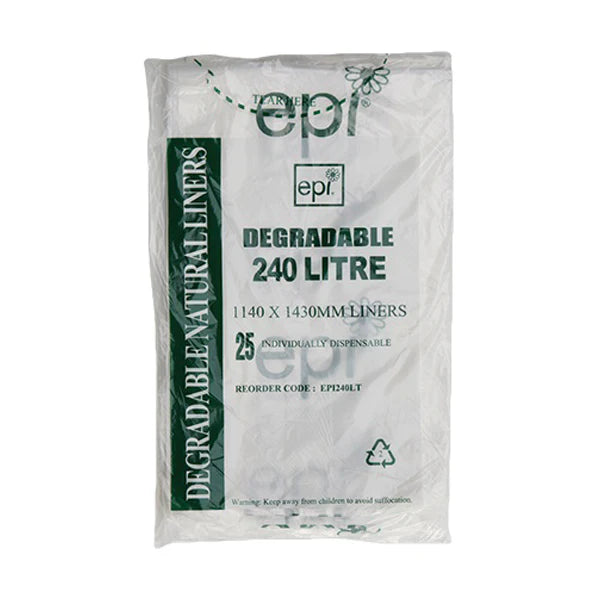 Contractor 240Lt Enviro Natural Bin Liners