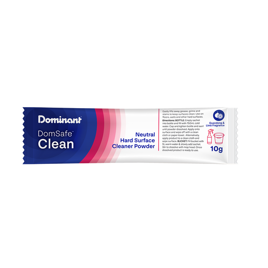 Dominant DomSafe® Clean Neutral Hard Surface Cleaner Sachet Packets 10g