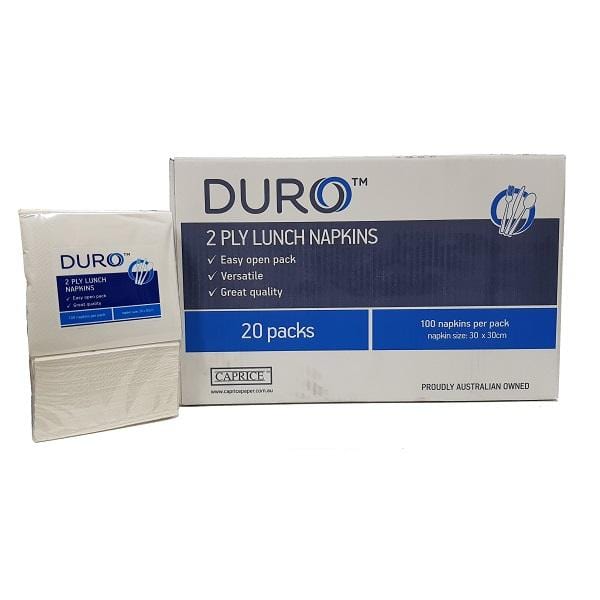 Caprice Duro Lunch Napkin Quarter Fold 2 Ply 300mm x 300mm