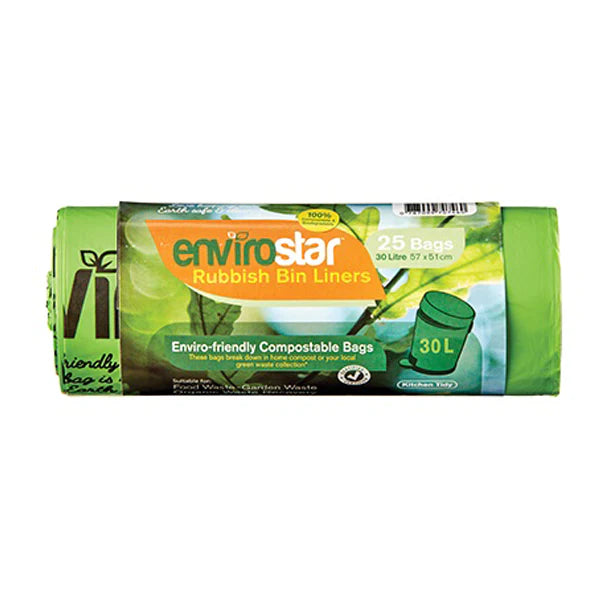 Envirostar 30Lt Compostable Bin Liner 18um