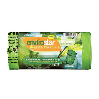 Envirostar 55Lt Compostable Bin Liner 18um