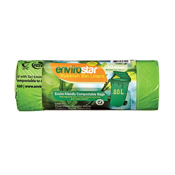 Envirostar 80Lt Compostable Bin Liner 23um