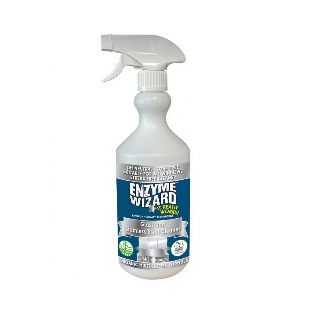 Enzyme Wizard Glass and Stainless Steel Cleaner 750ml, 5L, 20L