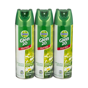 Pack Glen 20 Spray Disinfectant Country Scent by Dettol - 375g 3PK,4PK,6PK,12PK - Cleaning Supplies