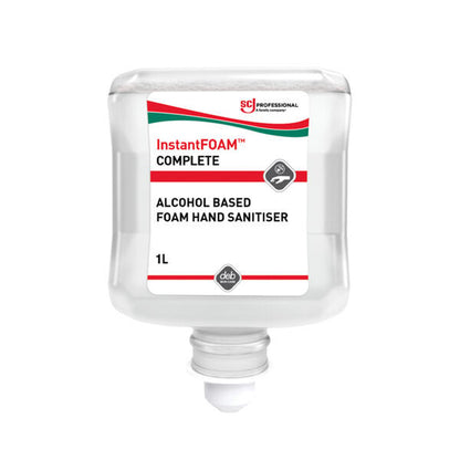 SC Johnson InstantFOAM™ Alcohol-Based Foam Hand Sanitiser 1L + Free Black & White SCJ Dispensers