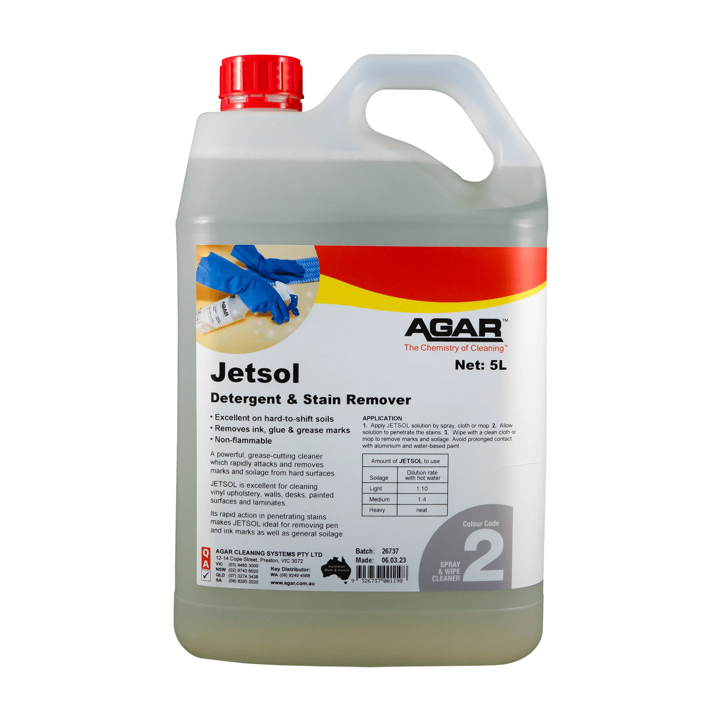 Agar jetsol Detergent & Stain Remover