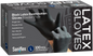 Saniflex Black Latex Examination Gloves, Powder Free, 100 Pack