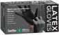 Saniflex Black Latex Examination Gloves, Powder Free, 100 Pack