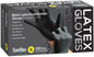Saniflex Black Latex Examination Gloves, Powder Free, 100 Pack