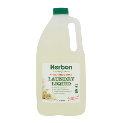 Herbon Laundry Liquid Fragrance Free 1.25 Lt, 2Lt & 20Lt