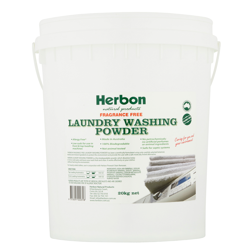 Herbon Laundry Washing Powder Fragrance Free 1Kg & 20Kg