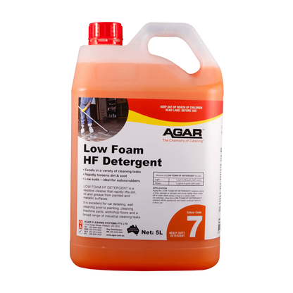 Agar Low Foam HF Detergent 5L commercial cleaning chemical product image