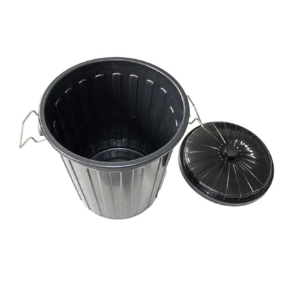 55L Plastic Garbage Bin Black - My Clean