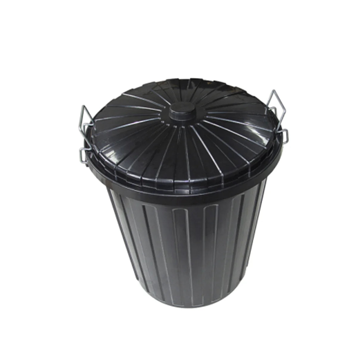 55L Plastic Garbage Bin Black - My Clean