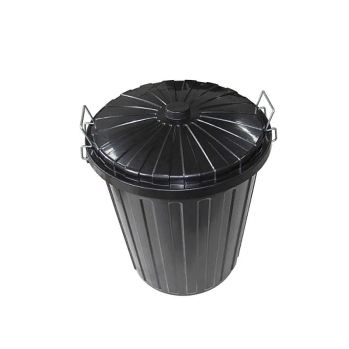 75L Plastic Garbage Bin Black - My Clean