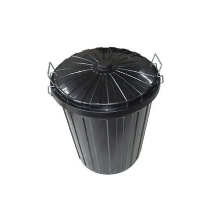 75L Plastic Garbage Bin Black - My Clean