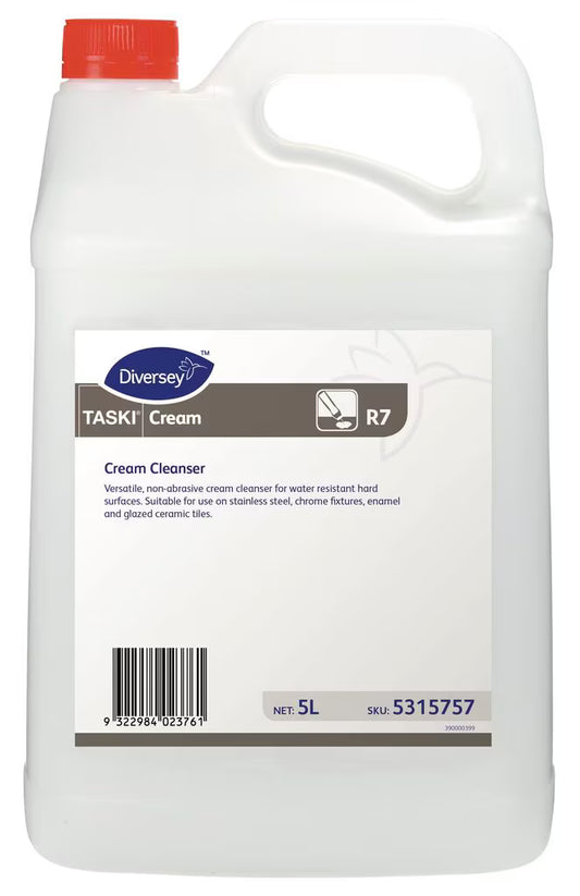Diversey TASKI Cream R7 5L - Commercial Grade Disinfectant. Cream Cleanser