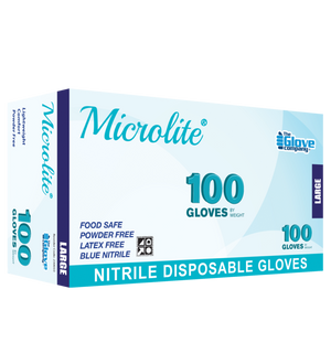 Microlite Nitrile Disposable Gloves Blue XL