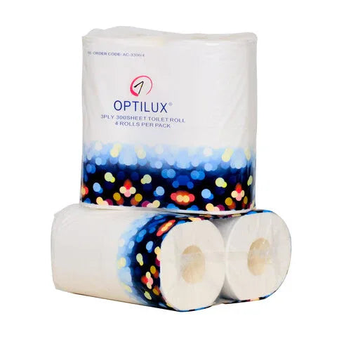 Optilux Toilet Roll 3ply 4 Pack