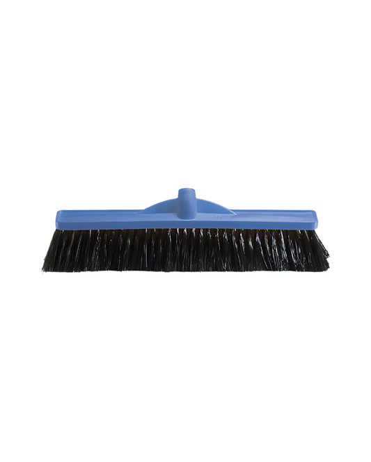 Oates 450mm Workshop Medium Stiff Poly Broom - Head Only - Blue, Green, Red