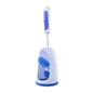 A blue and white toilet brush with a matching stand, shown on a solid white background. The brand name 'Orales' is visible on the handle.