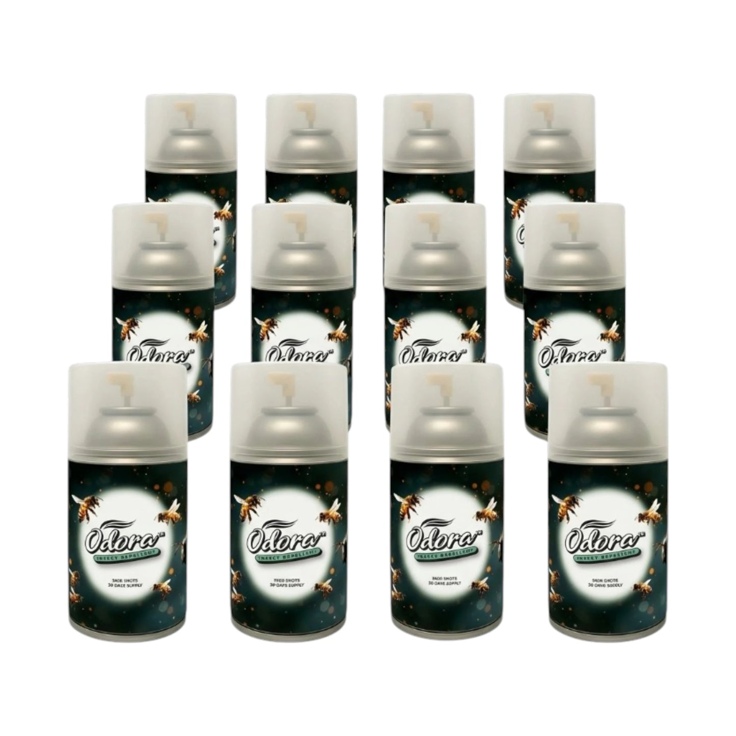 A pack of ten Osterizer insect spray cans arranged in two rows on a plain white background.