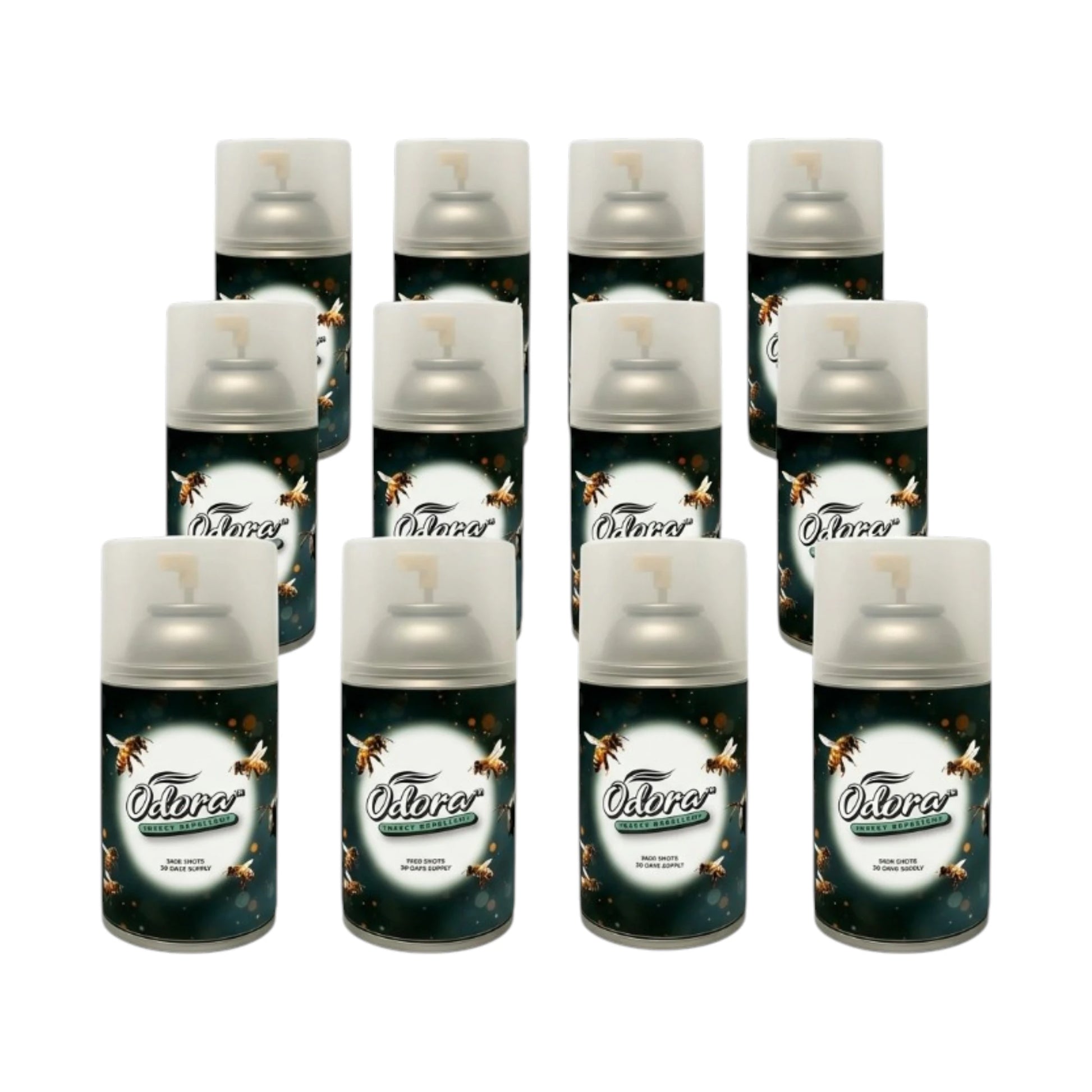 A pack of ten Osterizer insect spray cans arranged in two rows on a plain white background.