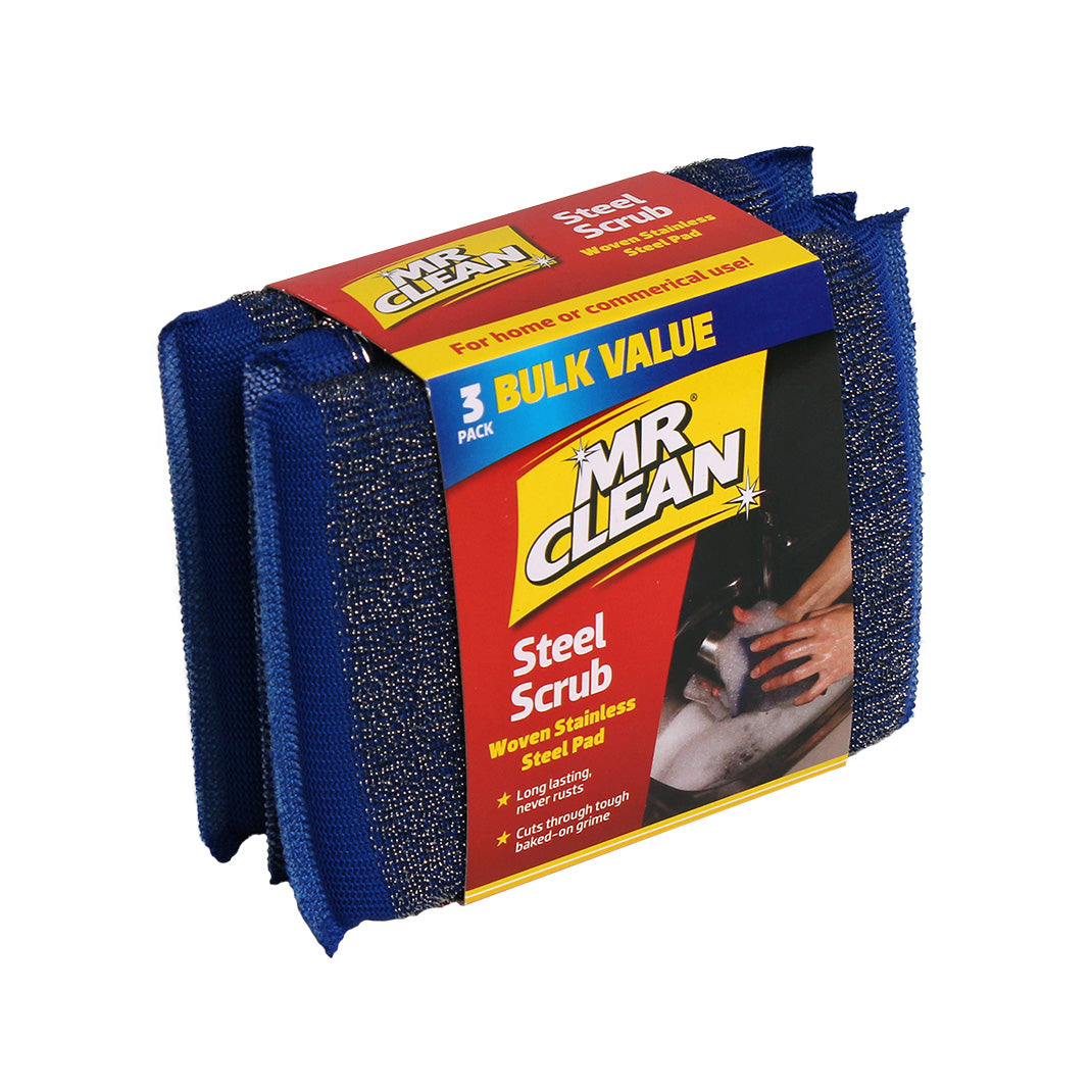 Mr Clean Steel Scrubs – 3PK