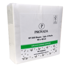 Provada Dinner Airlaid/Linen Napkins 1 ply