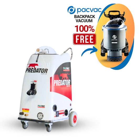 POLIVAC PREDATOR MK3 – Carpet Extractor + Free Pacvac Thrift Vacuum