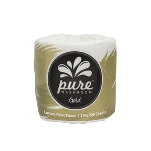 Huhtamaki Pure Luxury 3ply 225 Sheet Toilet Rolls 48 Box