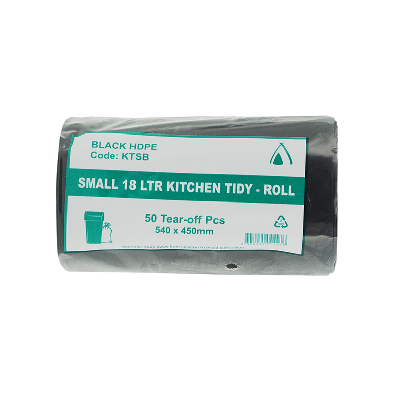 Tailored Packaging Black Small 18L Kitchen Kitchen Tidy Roll