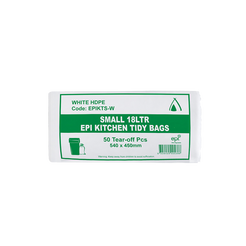 Tailored Packaging Small 18 Litre EPI White Bin Liner Roll