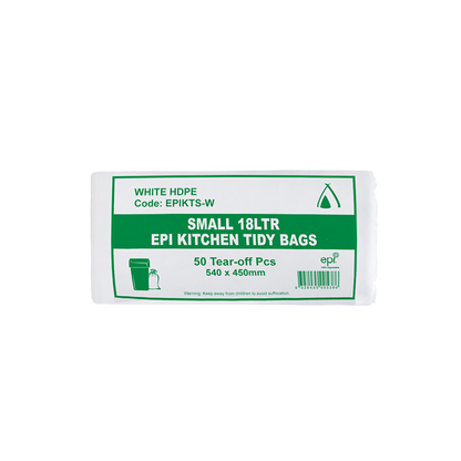 Tailored Packaging Small 18 Litre EPI White Bin Liner Roll