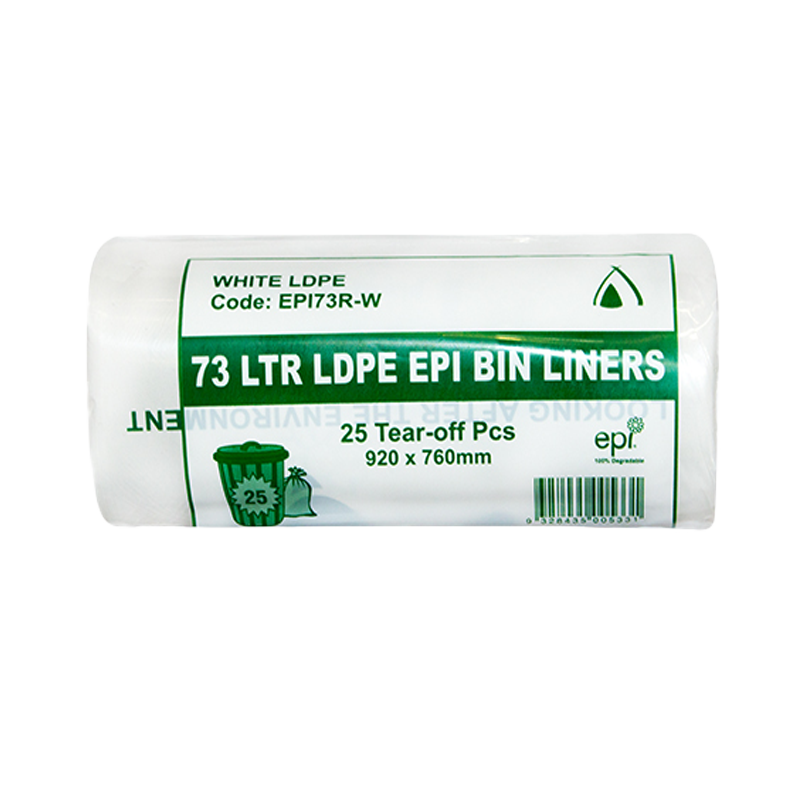 Tailored Packaging LDPE EPI Garbage Bin Liners 73L