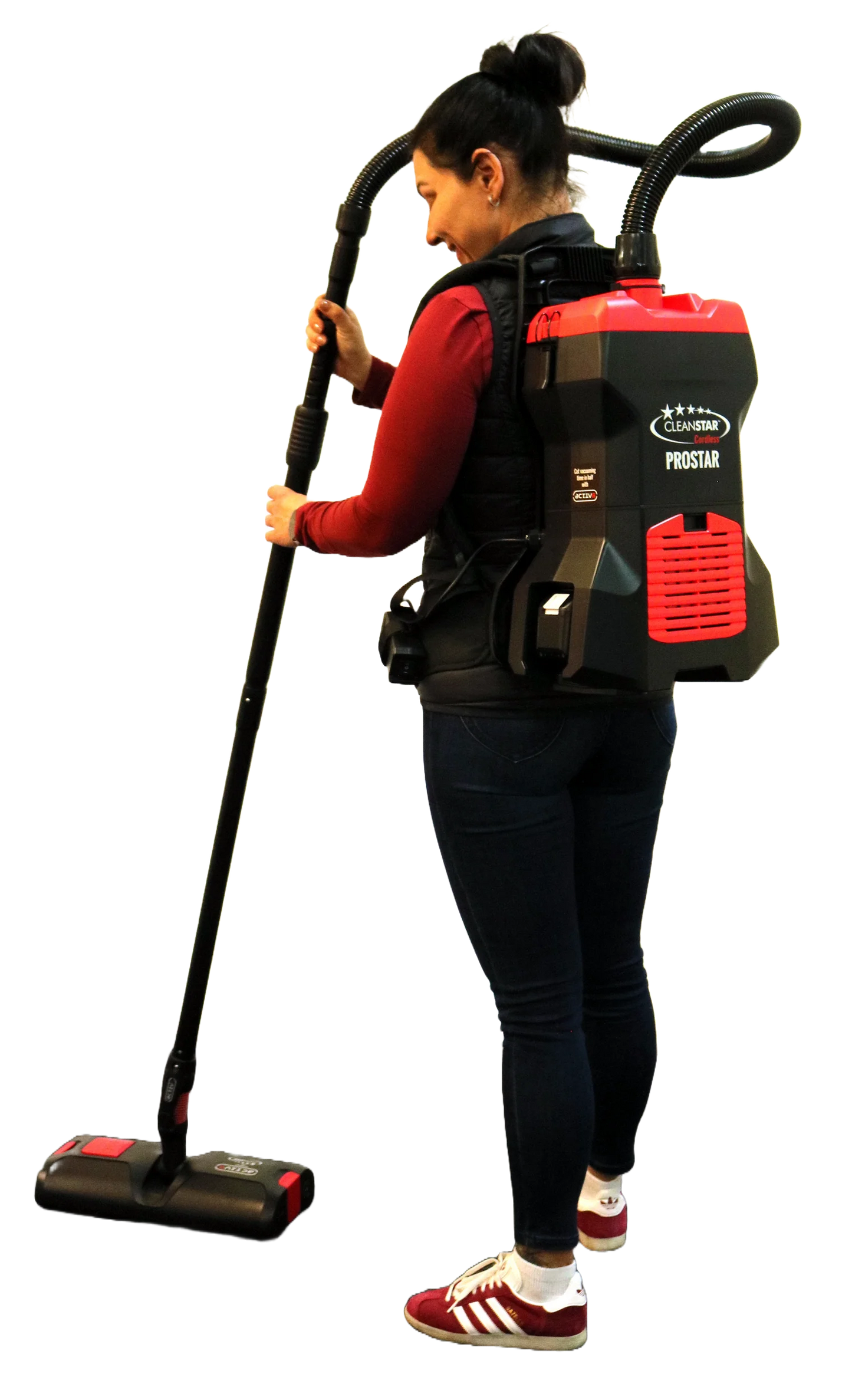 Cleanstar PROSTAR cordless backpack vacuum cleaner for commercial cleaning