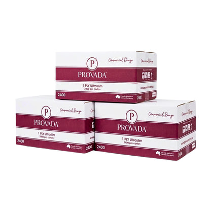 Three boxes of Provada Commercial Range 1 PV UltraSlim 2400 sheets stacked together on a plain white background.