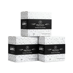 Three stacked boxes of Provada Premium 700 Sheet 2 PV All Buils, featuring a white speckled pattern with a wide black label band and gold logo details, set against a plain white background.