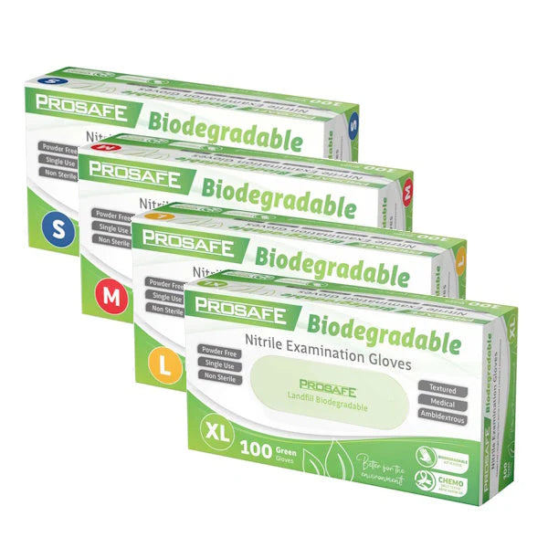 Prosafe Green Nitrile Biodegradable Examination Gloves