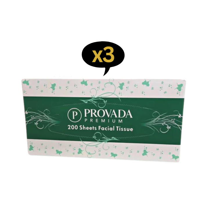 PROVADA Premium Facial Tissue 2PLY 200 Sheets, box of 30 pieces - Cleaning Supplies