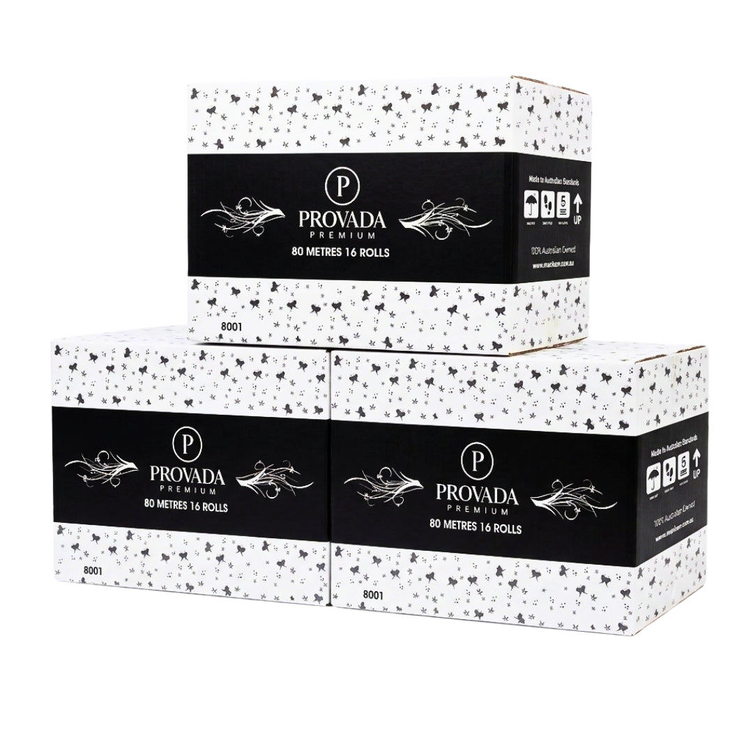 Provada Premium 1PLY 80M Roll Towel 16 Rolls